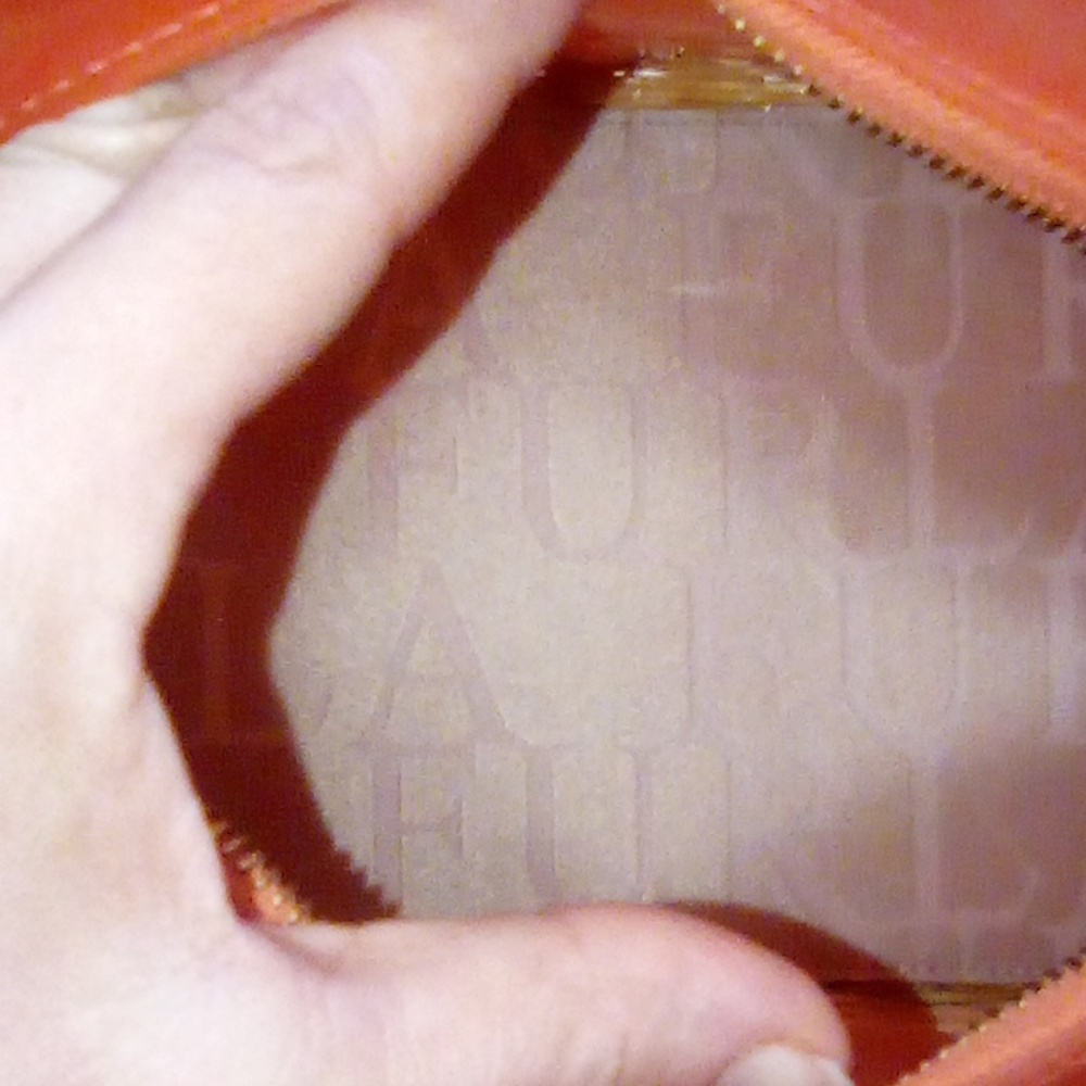 Furla rare Papaya Wicker Redish Orange Like New Dust bag Tags Care Card Included - Picture 10 of 11